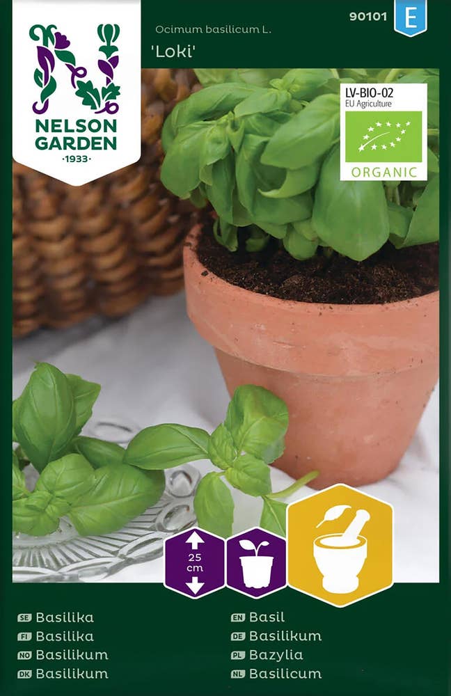 Nelson Garden Odlingsfrön Basilika EKO