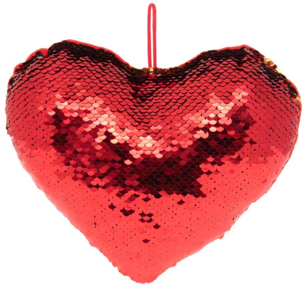 Hedlundgruppen Hjärta med Vändbara Paljetter Röd/Guld 20cm