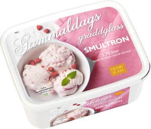 Triumf Glass Gammaldags Gräddglass Smultron