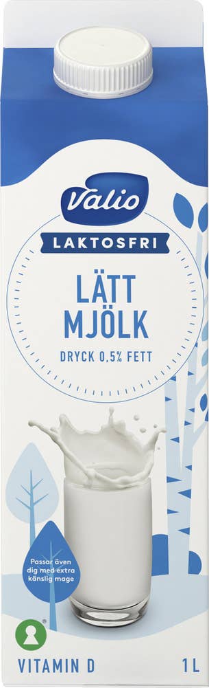 Valio Lättmjölk Laktosfri 0,5% 1L