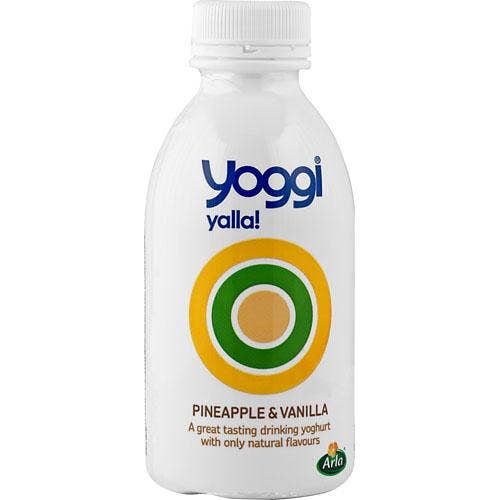 Yoggi Yalla Drickyoghurt Ananas/Guava/Vanilj 0,5% Arla