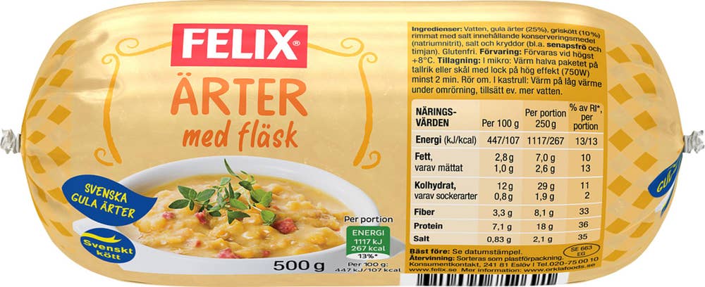 Felix Ärtsoppa med Fläsk