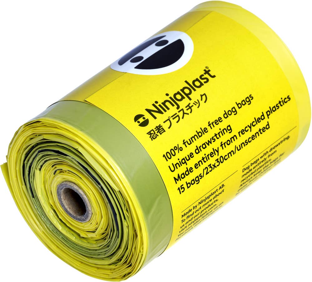 Ninjaplast Hundbajspåse med Dragsnöre