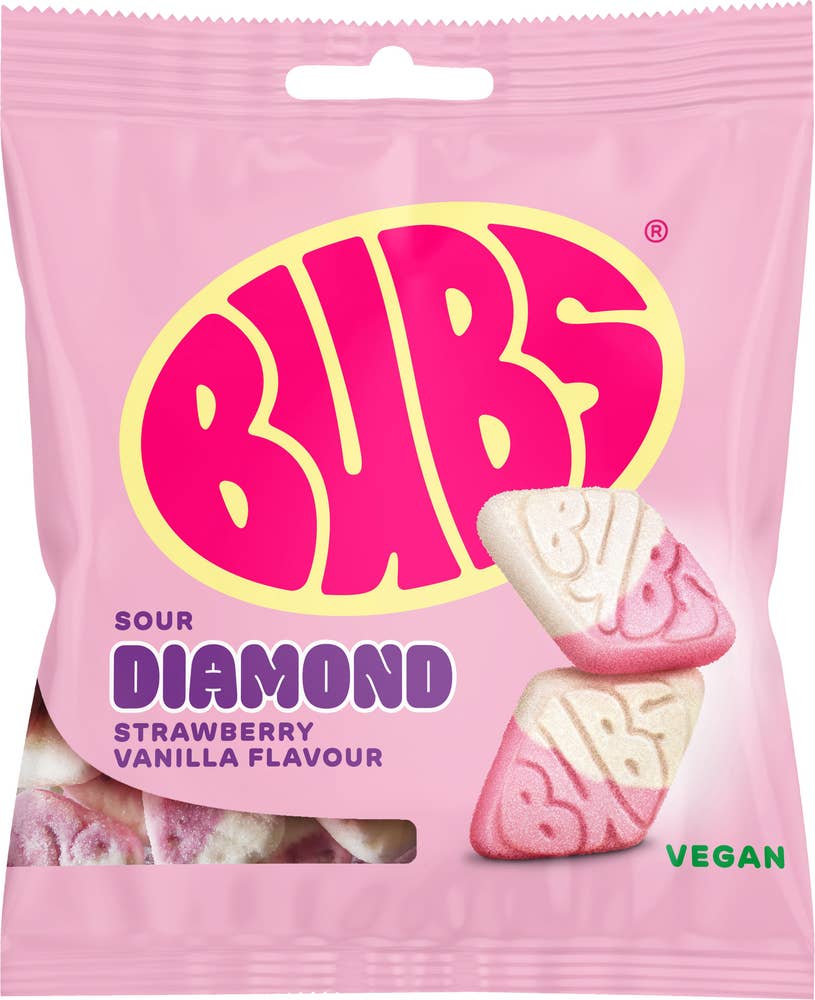 BUBS Sur Diamant Jordgubb & Vanilj Veganska