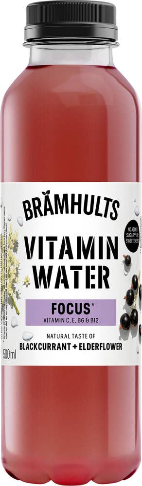 Brämhults Vitamin Water Focus Svart Vinbär & Fläder
