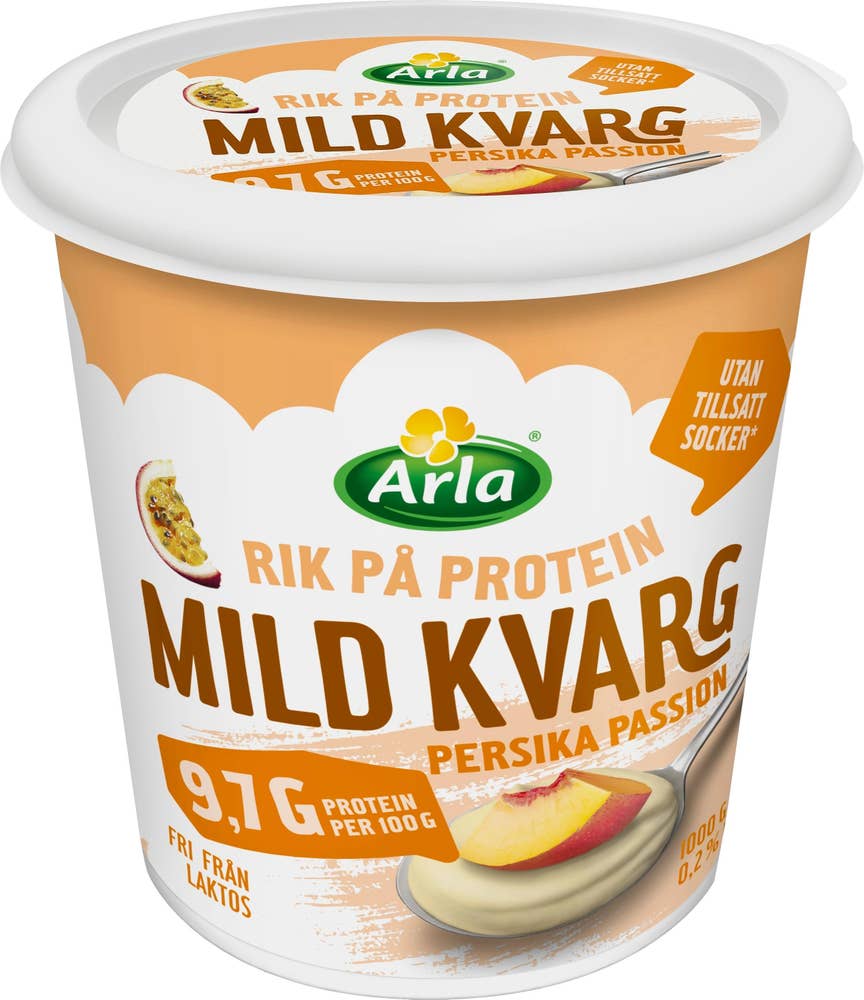 Arla® Mild Kvarg Persika & Passion Laktosfri Utan Tillsatt Socker 0,2%