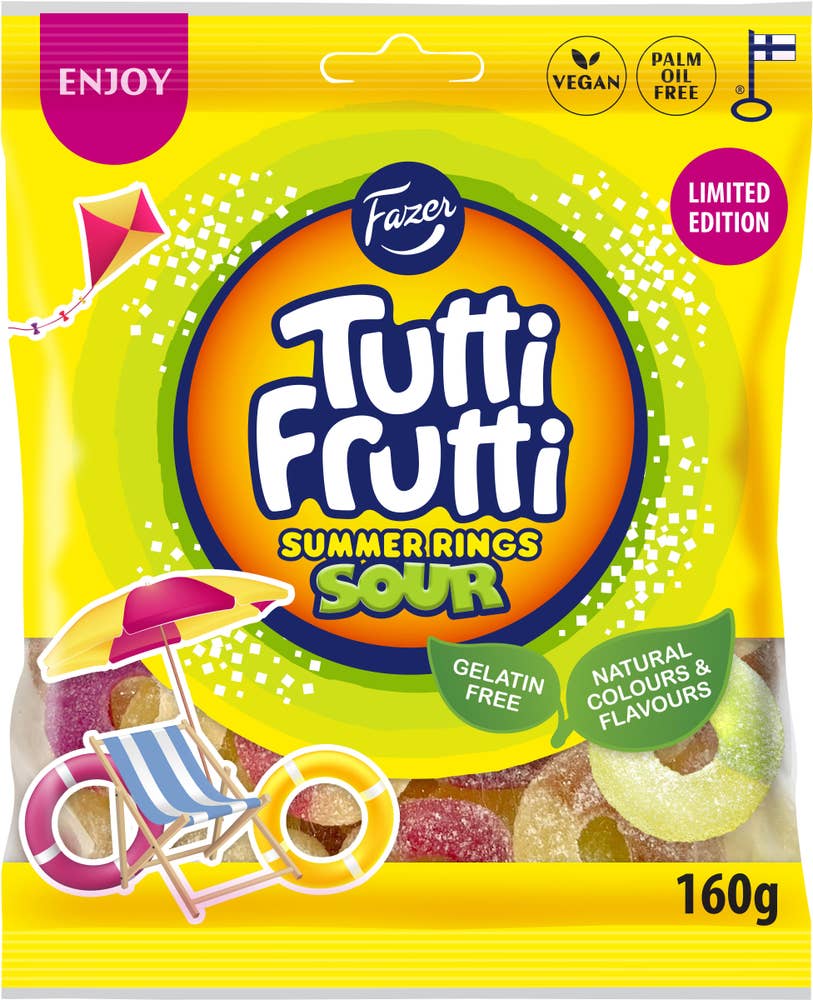 Fazer Konfektyr Tutti Frutti Summer Rings Sour Fazer