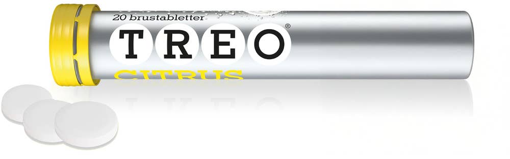 Treo Brustablett Citrus Acetylsalicylsyra/Koffein 500 mg/50 mg