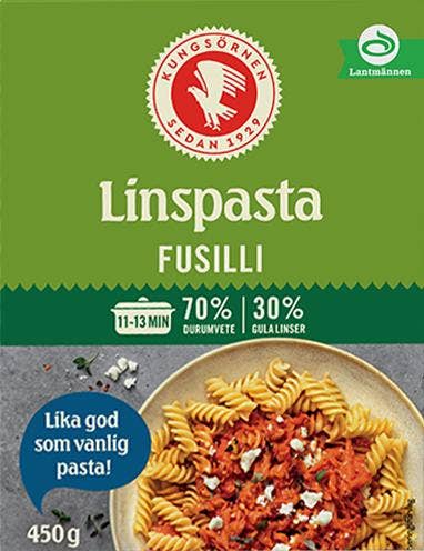 KUNGSÖRNEN Linspasta Fusilli