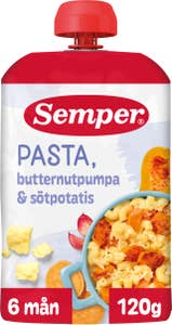 Semper Klämmis Pasta, Butternutpumpa & Sötpotatis 6M