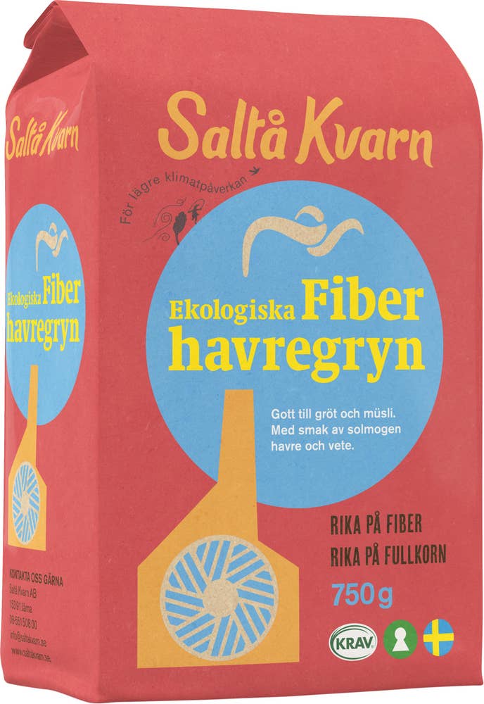 Saltå Kvarn Fiber Havregryn EKO/KRAV