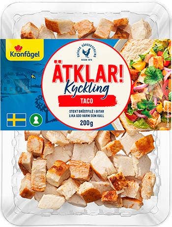 Kronfågel Ätklar Kyckling Taco Tärnad