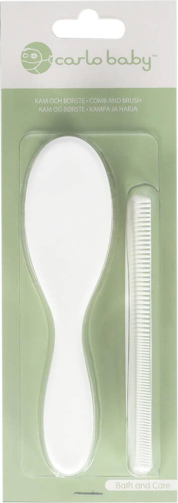 Carlo Baby Kam & Borste Gethår Vit