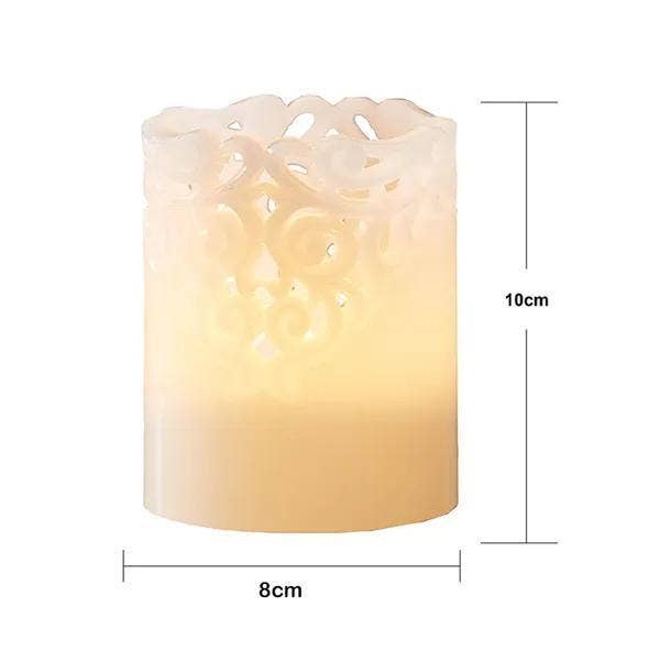 Star Trading LED Blockljus Clary Vit 10cm