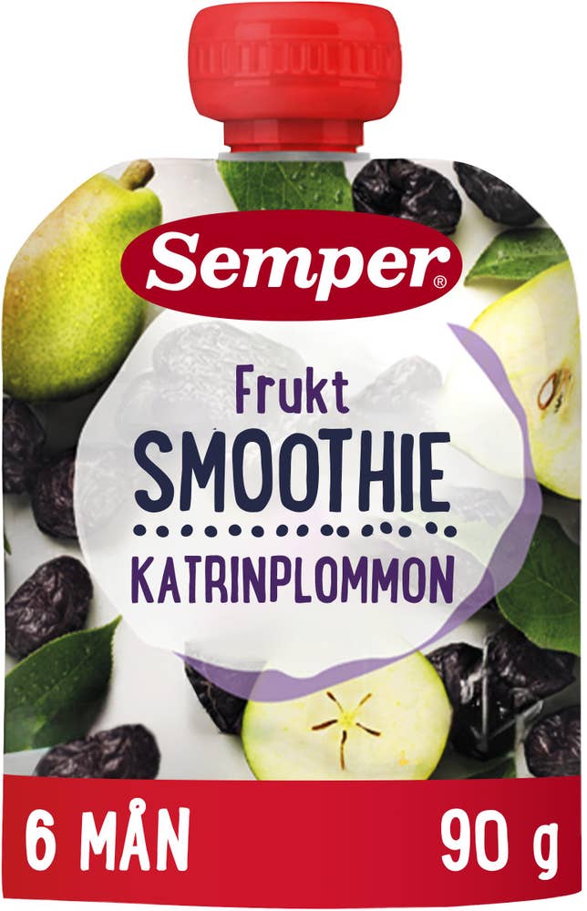 Semper Smoothie Katrinplommon & Päron 6M