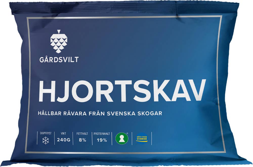 Gårdsvilt Hjortskav Fryst