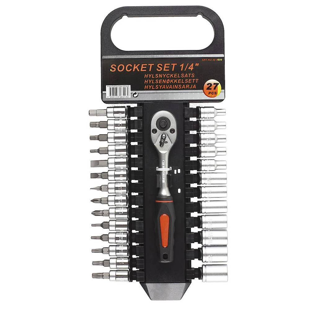 Clas Ohlson Hylsnyckelsats 1/4" 27-p Clas Ohlson