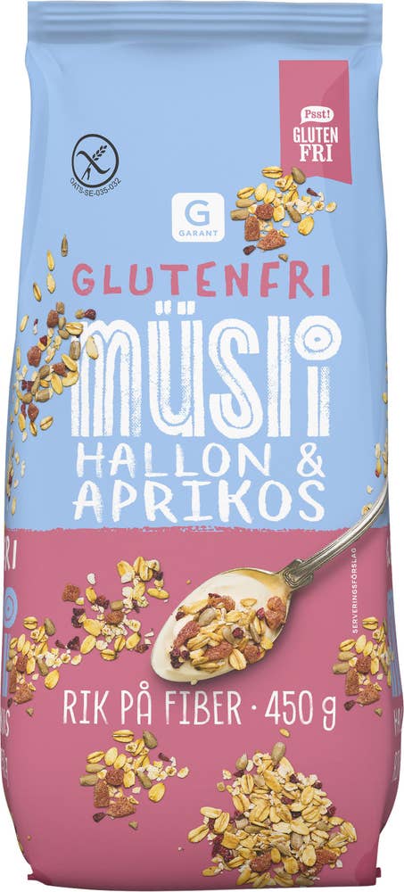 Garant Müsli Hallon & Aprikos Glutenfri
