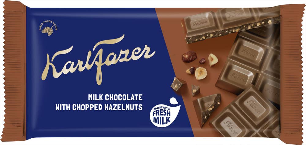 Fazer Chokladkaka Hackade Hasselnötter