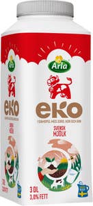 Arla Ko® Standardmjölk 3% EKO/KRAV