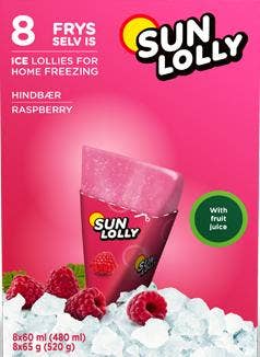 Isglass Hallon Frys Själv