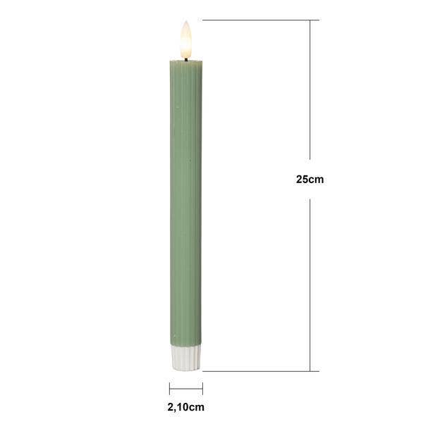 Star Trading Antikljus LED Flamme Stripe Grön 25cm