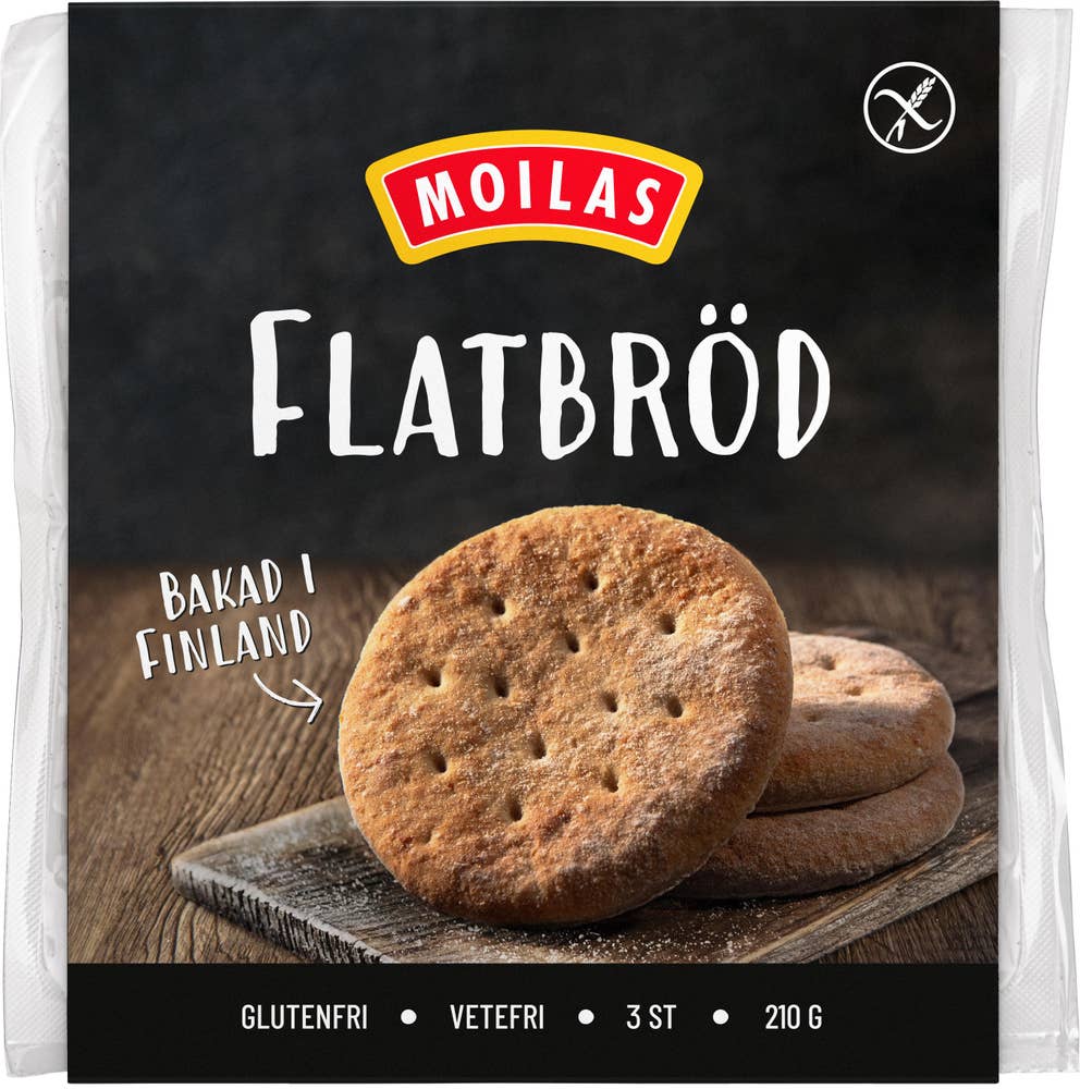 Moilas Flatbröd Glutenfritt 3x70g