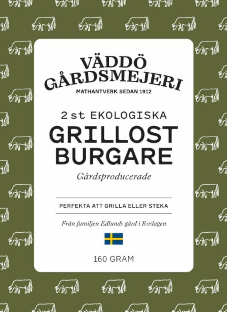Väddö Gårdsmejeri Grillostburgare Väddö EKO/KRAV
