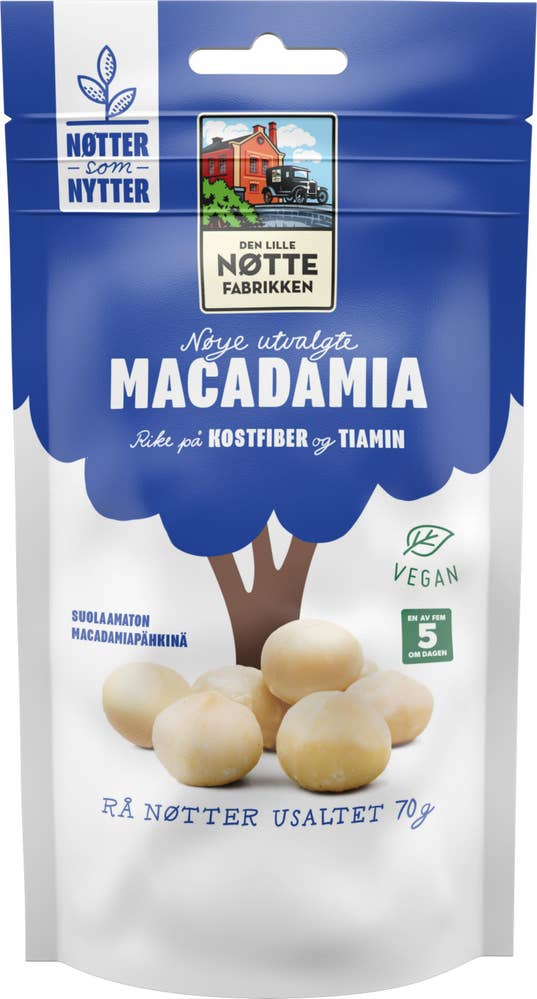 Den Lille Nöttefabrikken Macadamianötter Osaltade