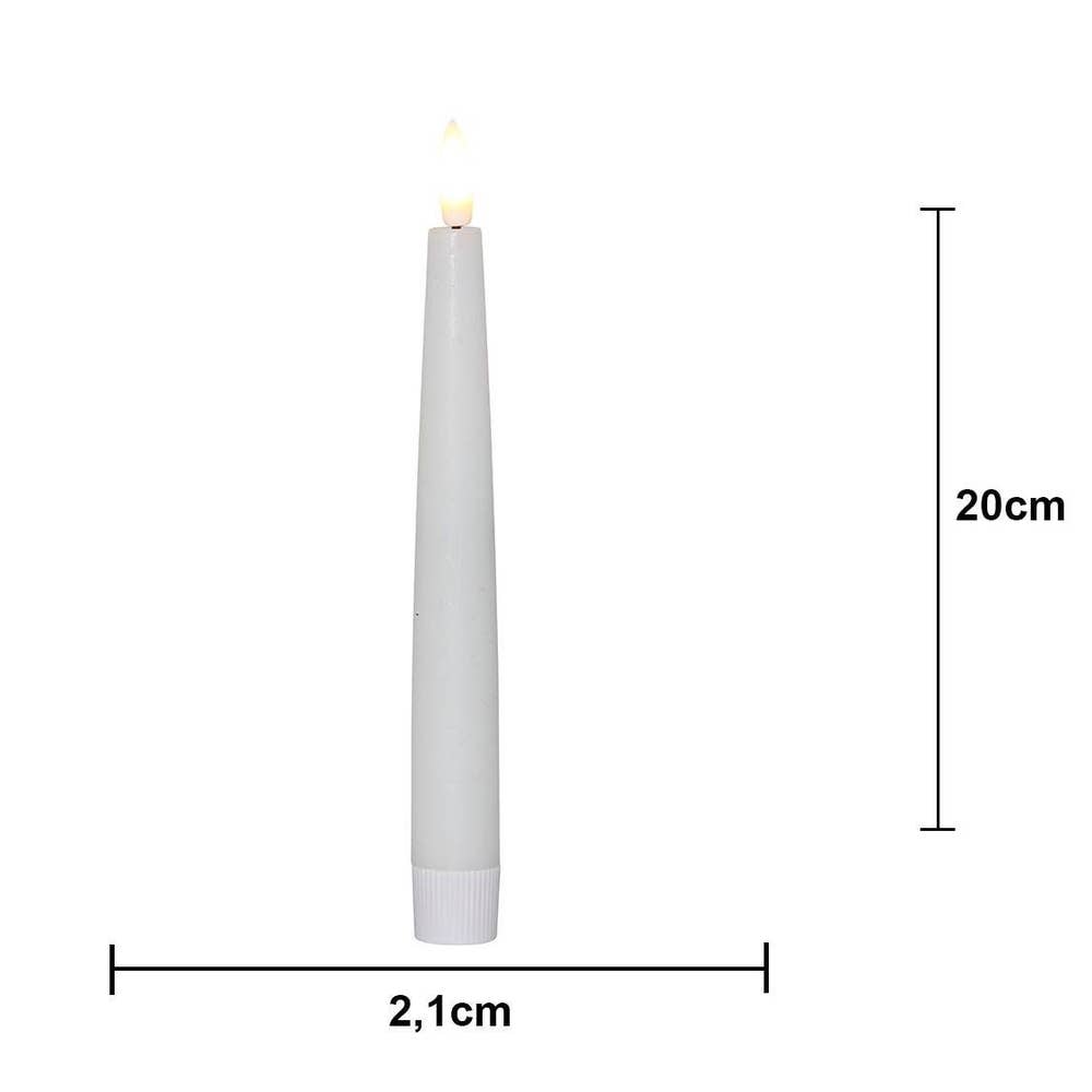 Star Trading LED Antikljus Flamme Slim Vit 20cm