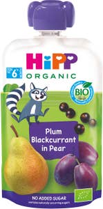 Hipp Puré Päron, Plommon & Svarta Vinbär 4M EKO