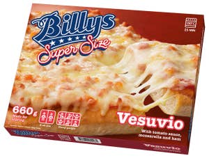 Billys Super Size Pizza Vesuvio Fryst