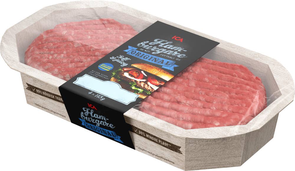 Ej sorterad Hamburgare nöt Ica