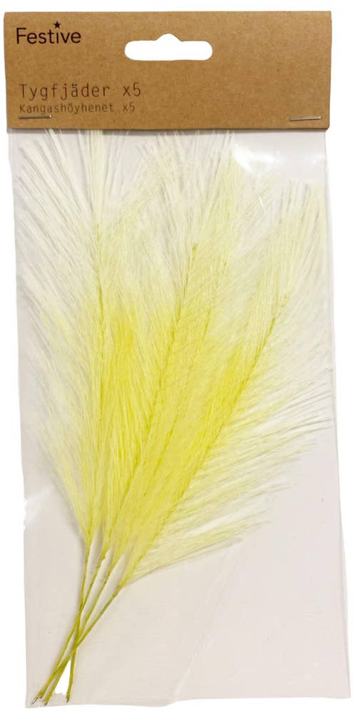 Hedlundgruppen Tygfjäder Gul 22cm