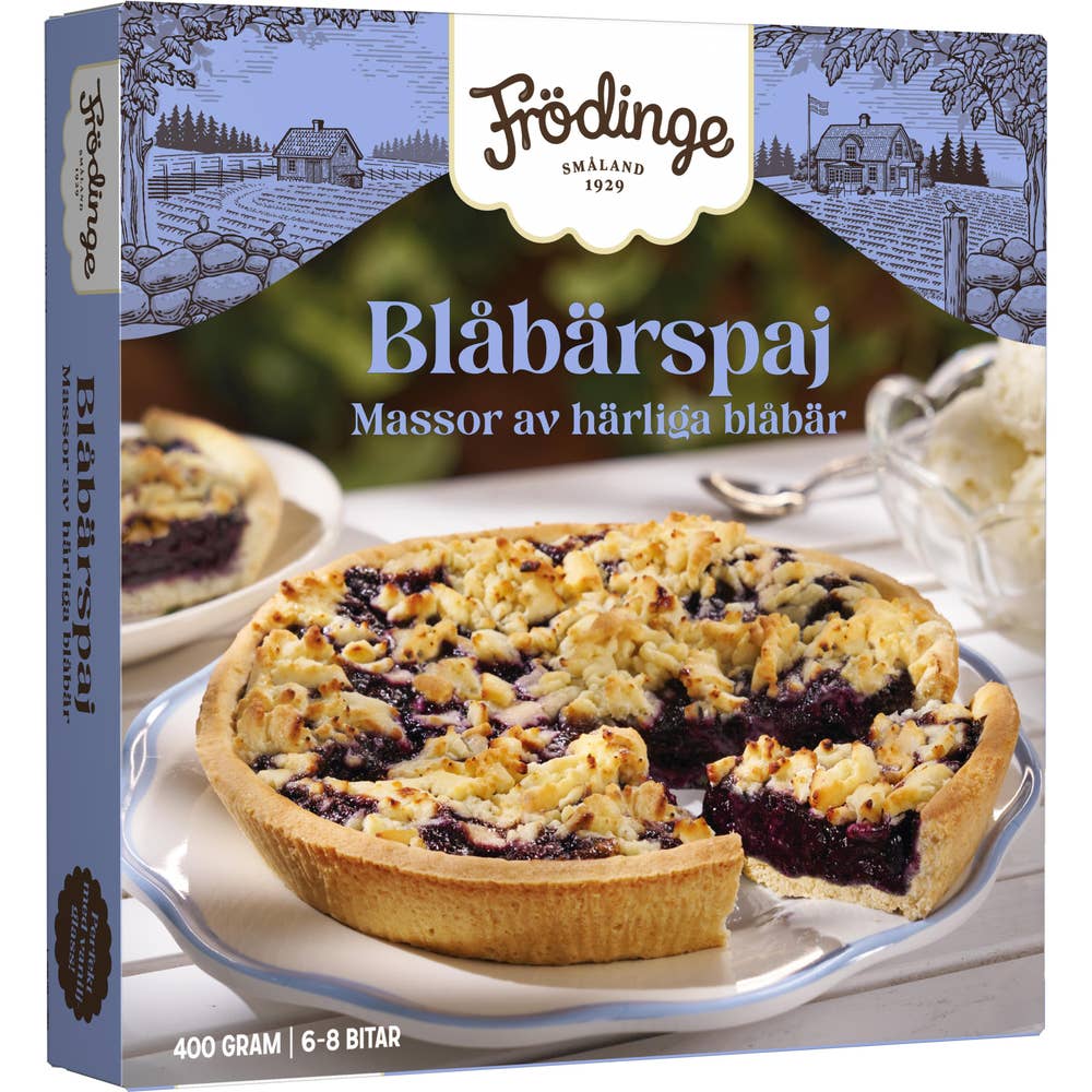Frödinge Blåbärspaj Fryst
