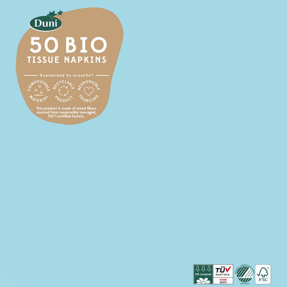 Duni Servett Mint Blue 3-lags 40x40cm