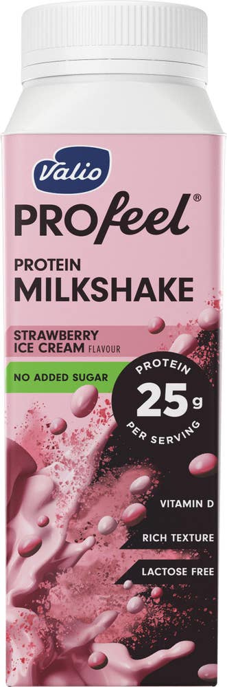 Valio PROfeel Proteinmilkshake Strawberry Ice Cream