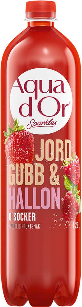 Aqua d'Or Mineralvatten Jordgubb & Hallon Sockerfri