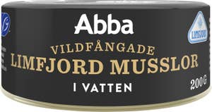 Musslor i Vatten Vildfångade Limfjord 120/200g