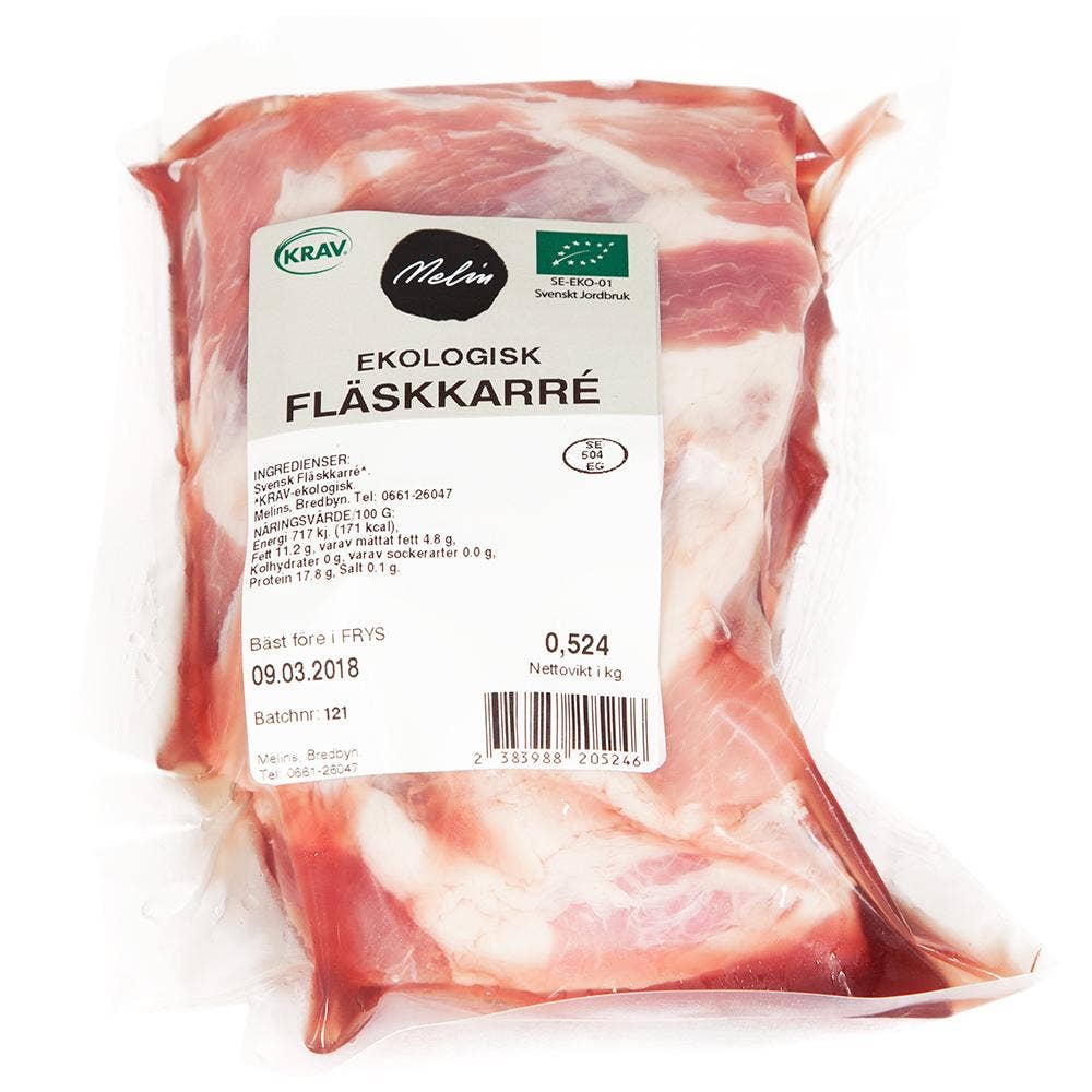 Melins Fläskkarré Fryst EKO/KRAV