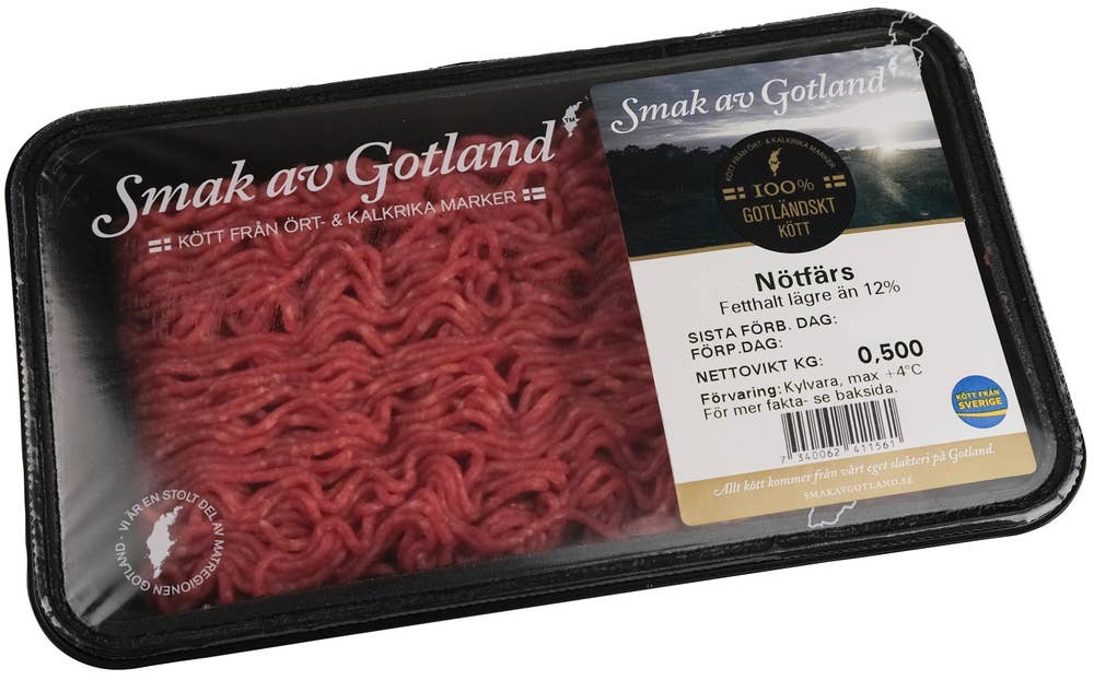 Smak av Gotland Nötfärs 12% 500g Smak av Gotland