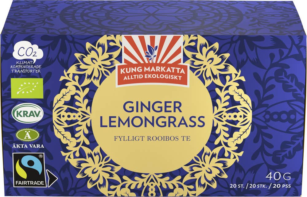 Kung Markatta Te Rooibos Ingefära&Citrongräs KRAV Fairtrade