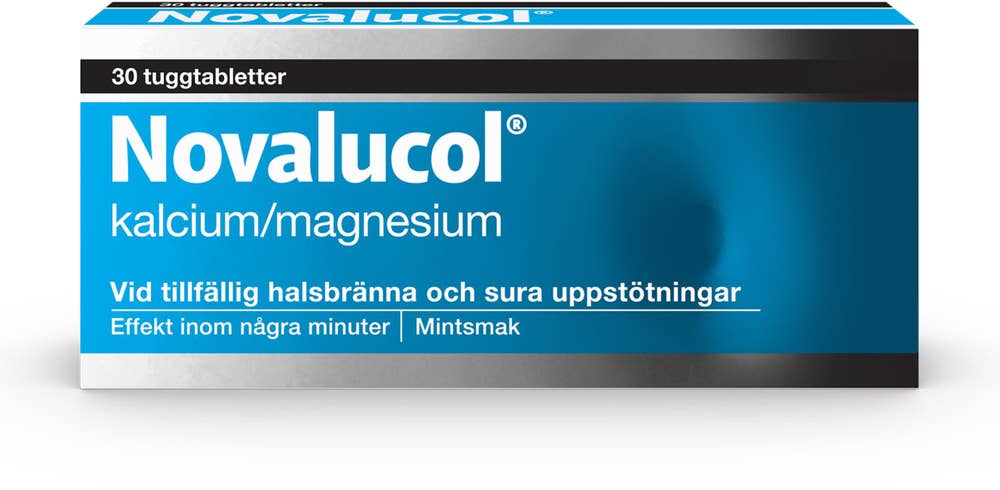 Novalucol Tuggtablett Kalciumkarbonat/Magnesiumhydroxid