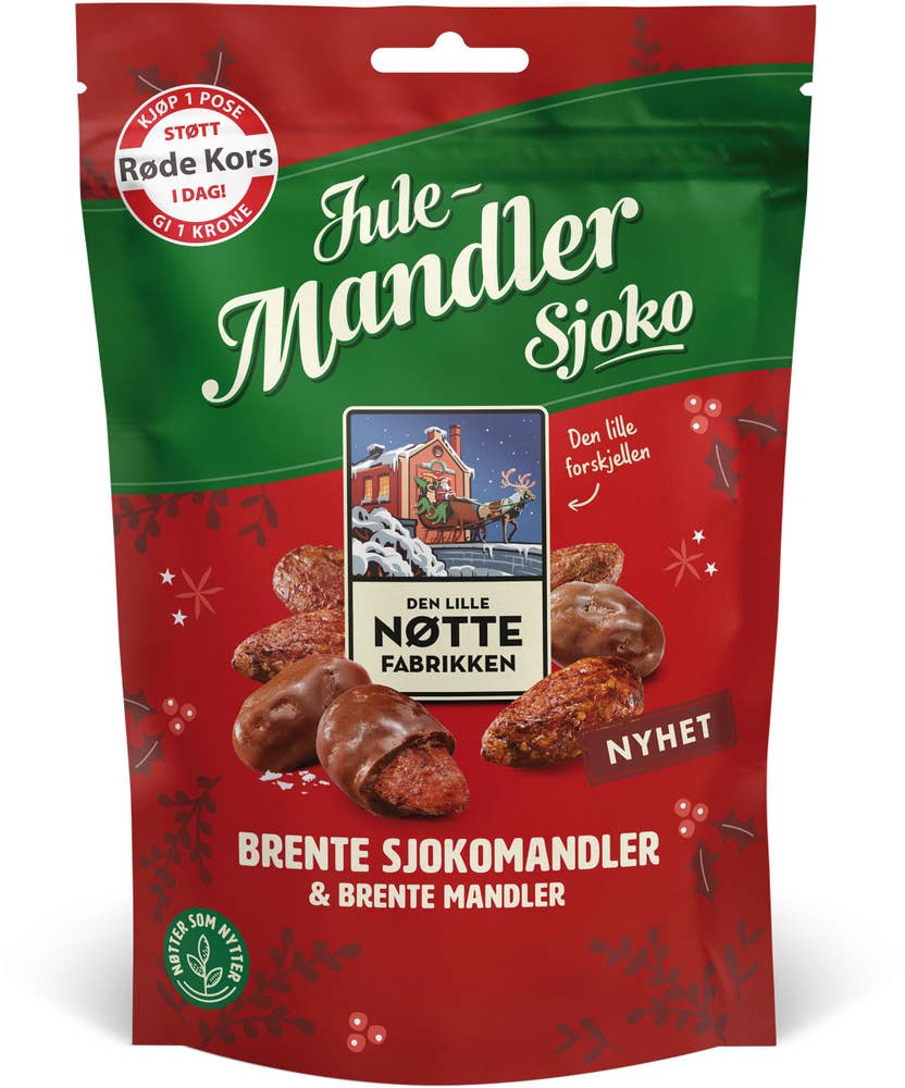 Den Lille Nøttefabrikken Brända Mandlar med Choklad
