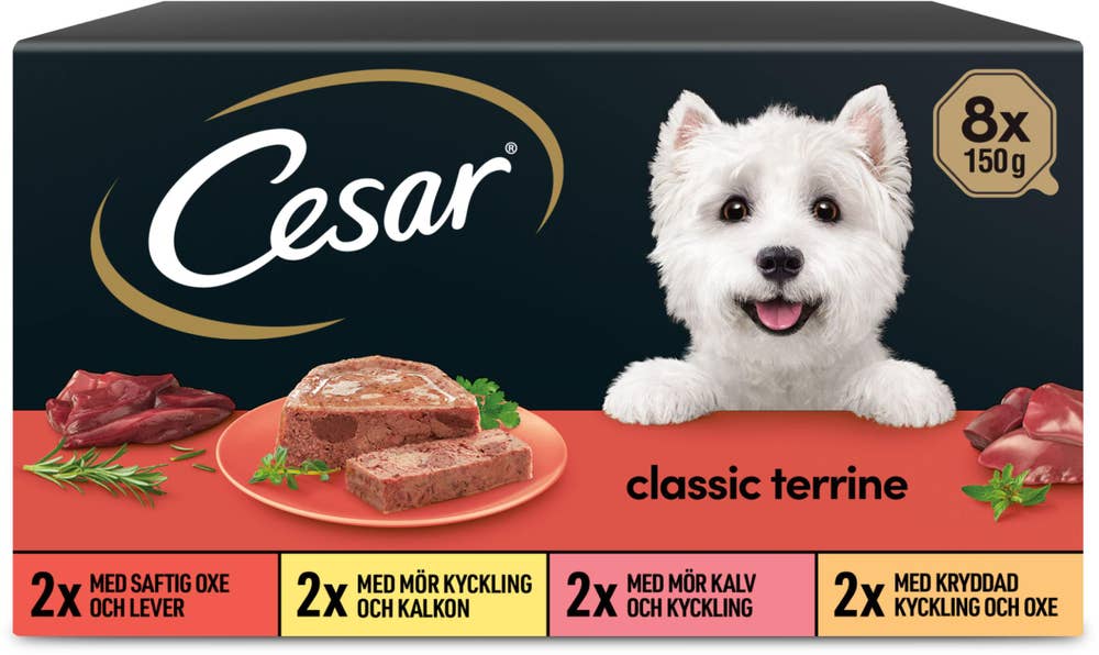 Cesar Hundmat Classic Terrine 8x150g
