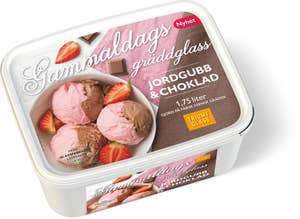 Triumf Glass Gräddglass Jordgubb & Choklad
