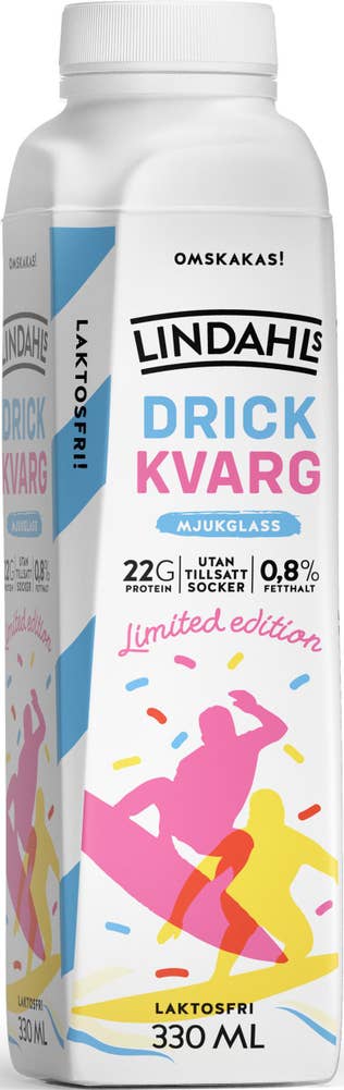 Lindahls Drickkvarg Mjukglass Laktosfri Utan Tillsatt Socker 0,8% Lindahls