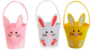 Hedlundgruppen Korg med Kanindetaljer Rosa, Vit eller Gul 26cm