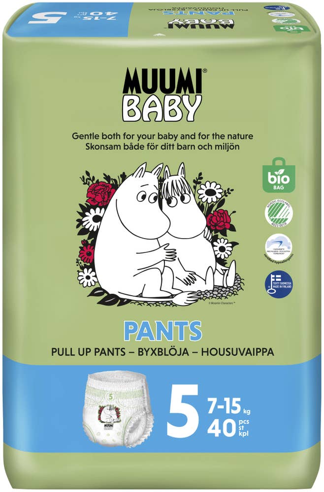 Muumi baby Blöjor (5) 7- EKO 40-p Muumi Baby