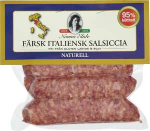 Nonna Elide Färsk Salsiccia Naturell Kötthalt 95%